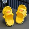 Summer Aged 2-10 Children Slippers Kids Cartoon Duckling Beach Sandal Boys Girls Flip Flops Soft Non-Slip Bathroom Home Shoes. 