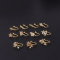 New 1PC Imitation Pearl Zircon Non Pierced Nose Cuff Nose Rings for Women Fashion Gold Color Non-piercing Nose Piercing Jewelry. 