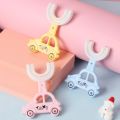 Silicone Baby Tooth Cleaner Brush Teether Brushes Oral U Shape Silicone Soft Head 360 Degree Deep Cleaning Brush. 
