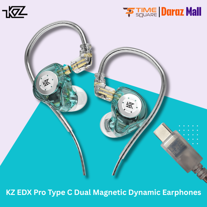 KZ EDX Pro Type C Dual Magnetic Dynamic Earphones with Mic