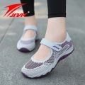 JMK Middle-Aged and Elderly Walking Shoes Women's Shoes Summer Grandma Sandals Soft Bottom Non-Slip Breathable Mesh Casual Mom Shoes.