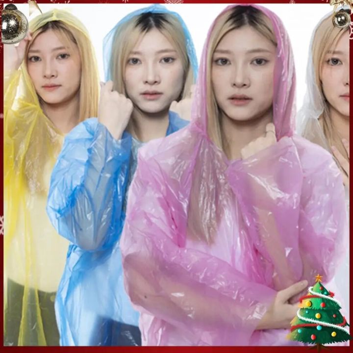 Family Pack of 3 Rain Coats Waterproof Disposable Emergency Raincoats Foldable Lightweight for Outdoor Camping/Recreation/Hiking
