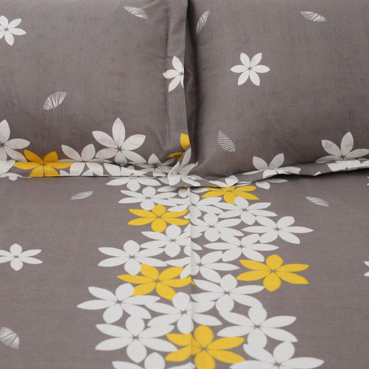 Double%20Size%20Flat%20Cotton%20Multicolor%20(Ash%20&%20White%20Floral%20Print)%20Bed%20Sheet%20Set%20-%20Two%20Pillow%20Covers%20Included-%20300%20Thread%20Count-%20Hand%20Washable%20-%20Image%205