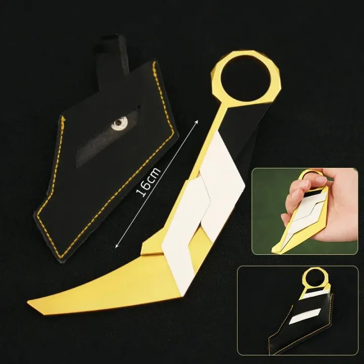 Valorant Prime Karambit Melee Knife 16cm Alloy Metal Game Peripheral Model Samurai Display Gift Toy for Boys