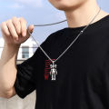 kaws sesame street doll necklace european and american ins trendy brand hip hop personality men's bundy couple pendant sweater chain. 