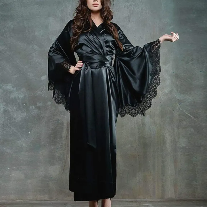 Lingerie%20Women%20Long%20Lingerie%20Robe%20Silk%20Kimono%20Robe.%20-%20Image%204