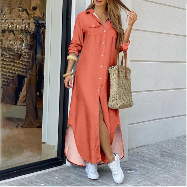 Ladies%20Casual%20Long%20shirt%20Plus%20Size%20Women's%20Clothing%20-%20Image%204