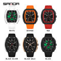 SANDA 6157 brand's new electronic watch digital multifunctional fashion trend men's watch silicone waterproof alarm clock men. 