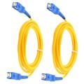 4 Pcs Simplex Single Mode SC to SC Male Fiber Optic Patch Yellow 2M.