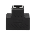 3X 2 Port RJ45 Splitter Adapter LAN Network Ethernet Extender Connector Plug Lot 1Pcs.