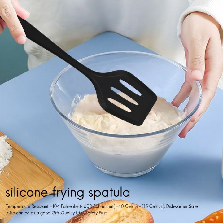 2%20Pcs%20Silicone%20Slotted%20Fish%20Turner%20Spatula,%20Spatulas%20for%20Non%20Stick%20Cookware%20Baking,Cooking,Heat%20Resistant,Black%20-%20Image%208