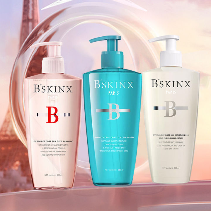 E-commerce B ́SKINX Fuyuan Core Silk Nourishing Amino Acid Fragrance Body Wash Shampoo Conditioner Wholesale