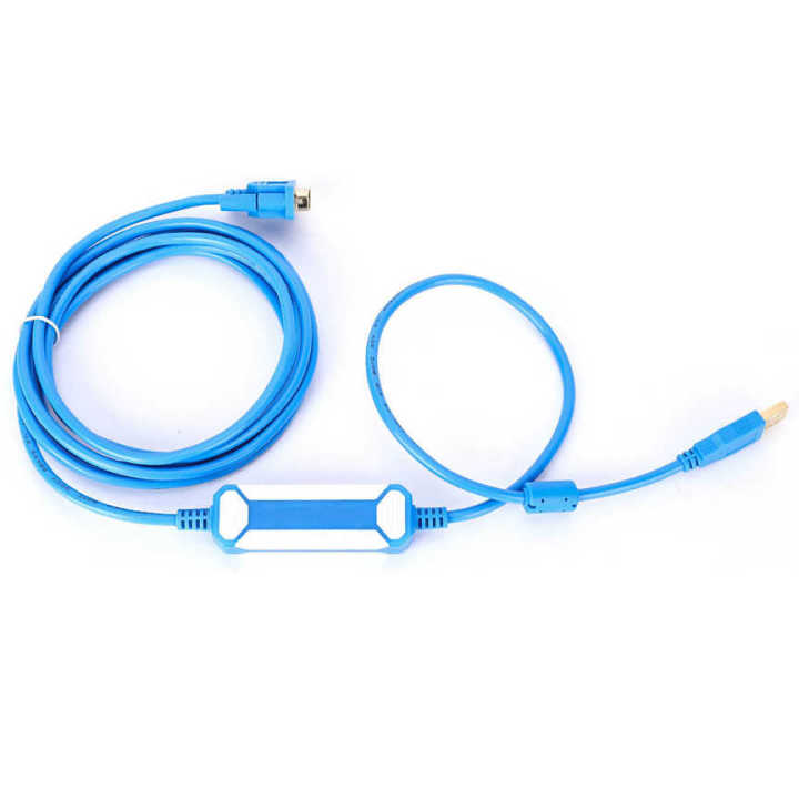 Programming cable wear-resistant Durable 1pc 3meter PLC programming for Omron CQM1H/CPM2C series Blue with CD