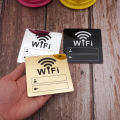 Acrylic Mirror WiFi Sign Sticker for Public Places House Shops Handwriting Account and Password Wifi Notice Board Signs. 