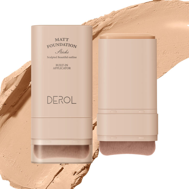 Derol%20Valvet%20Matte%20Foundation%20Stick%20With%20Brush%20-%20Image%208