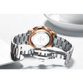 2309 new NiBOSI solid steel band men's watch waterproof coated glass luminous three eyes 6 pin quartz watch. 