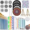 Harmony 45 PCS Mandala Dotting Tools Set, Stencil Painting Arts Supplies Tools Kits Including Stencil Templates, Mini Easel.