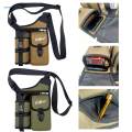 Crossbody Bag Zipper Trendy Women Men Cross Body Outdoor Shoulder Bag for Backpacking. 
