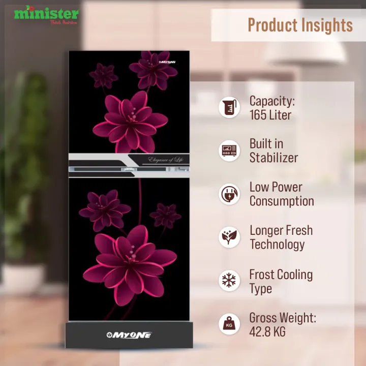 Myone%20MY-1F5G%20Magnificent%20Red%20Black%20Match%20Refrigerator-165%20litter%20with%20Free%20Delivery%20-%20Image%203