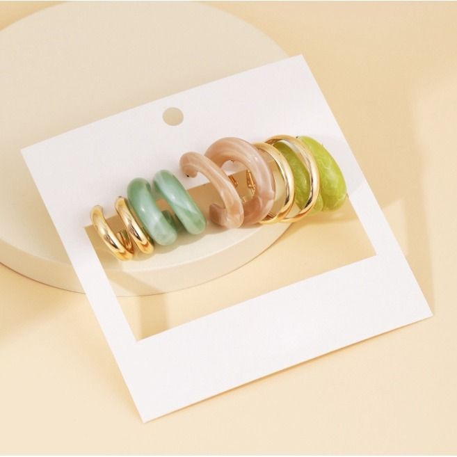 5Pairs%20Enamel%20Set%20Earrings%20Metal%20Earings%20Female%20-%20Image%203