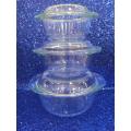 Oven Proof Glass Serving Dish - Transparent 3 Pcs Set. Oven Use And Serving Dish And Bakeware. 