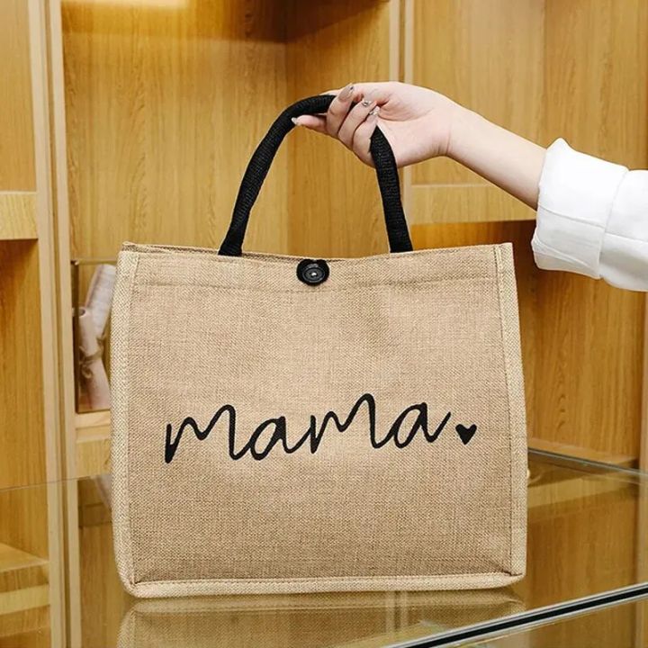 Large Capacity Tote Bag Women Letter Casual Portable Fashion