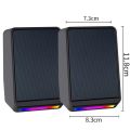 Desktop Small Household V5 RGB Stereo Sound Mini Speakers Portable for Computer Laptop Soundbar. 
