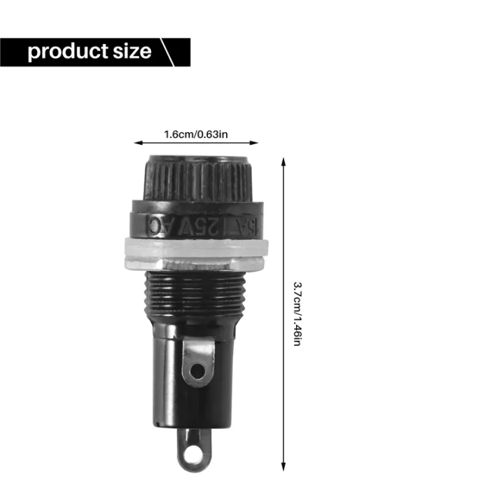 10%20Pcs%20Electrical%20Panel%20Mounted%205%20x%2020mm%20Fuse%20Holder%20-%20Image%202