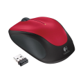 Logitech M235 Red Rubber Sides Wireless Mouse.