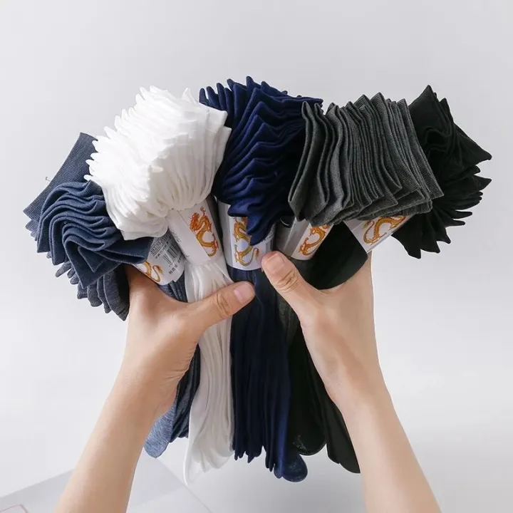 10%20Pairs%20Bamboo%20Fiber%20Men's%20Socks%20Summer%20Breathable%20Thin%20Ice%20Silk%20Socks%20High%20Elastic%20Nylon%20Calcetines%20Business%20Casual%20Socks%20-%20Image%204