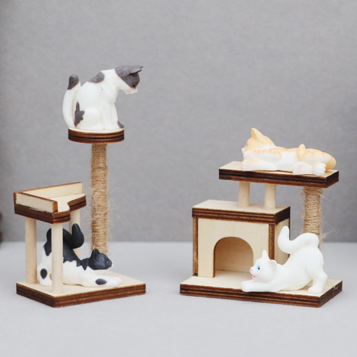 1Pc 1:12 Dollhouse Miniature Cat Climbing Frame Model Furniture Home Decor Toy Fullhouse