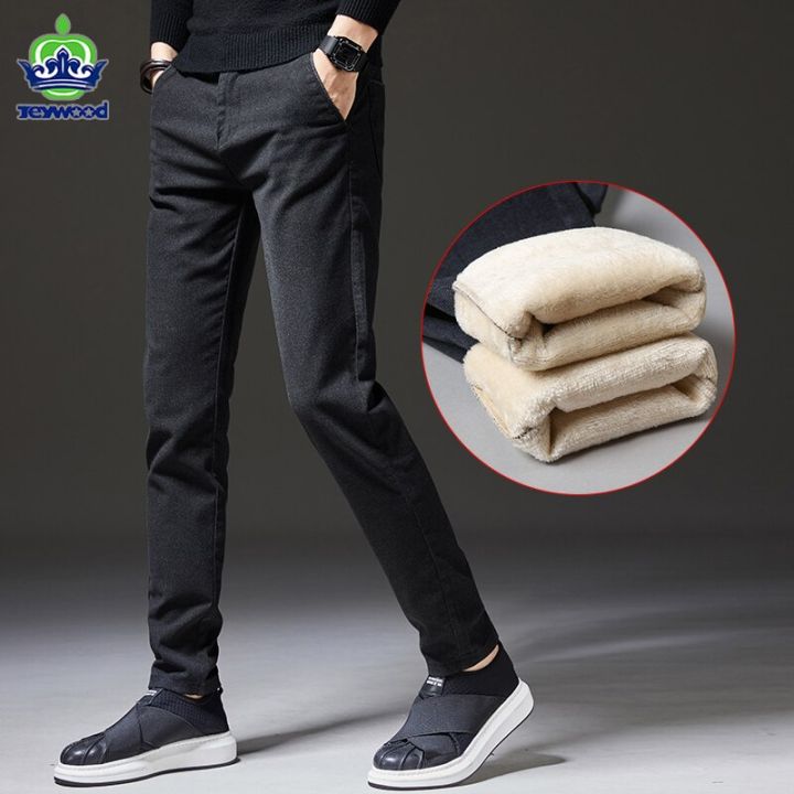 Winter%20Men's%20Warm%20Casual%20Pants%20Business%20Fashion%20Slim%20Fit%20Stretch%20Thicken%20Gray%20Blue%20Black%20Cotton%20Trousers%20Male%20-%20Image%203