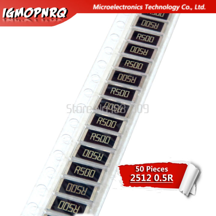 50PCS%202512%20SMD%20Resistor%201W%205%25%200.5R%200.5%20ohm%20R500%20-%20Image%202