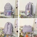 New Lady Kawaii Waterproof Backpack Casual Laptop Women Book Bag Trendy Female College Backpack Girl Travel Harajuku School Bag. 