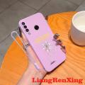 Casing Huawei y6p 2020 back cover phone case back cover softcase liquid silicone protector smooth shockproof bumper cover new design flower cartoon ytxshd01.