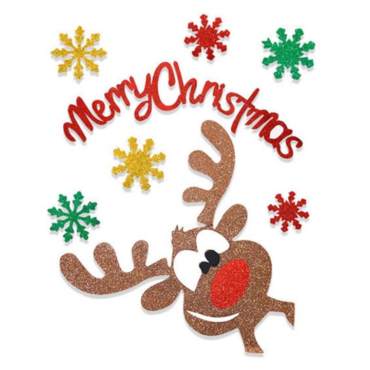Christmas%20Home%20Decorations%20Festive%20Christmas%20Door%20Stickers%20Santa%20Claus%20Reindeer%20Snowman%20Decorative%20Window%20Decals%20for%20Diy%20Holiday%20-%20Image%205
