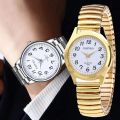 Fashion Women Men Watch Flexible Elastic Band Quartz Wrist Watch Steel Strap Couple Watch Gift. 
