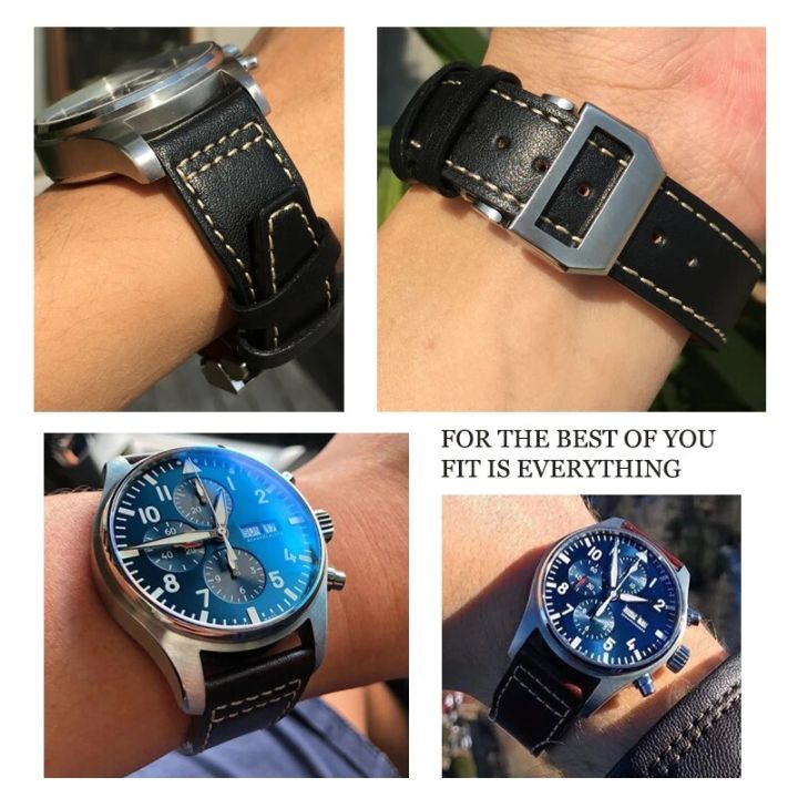 20mm%2021mm%2022mm%20Calfskin%20Leather%20WatchBand%20for%20IWC%20Mark%20LE%20PETIT%20PRINCE%20IW327004%20IW377714%20Big%20PILOT%20Accessories%20Folding%20Buckle%20-%20Image%204