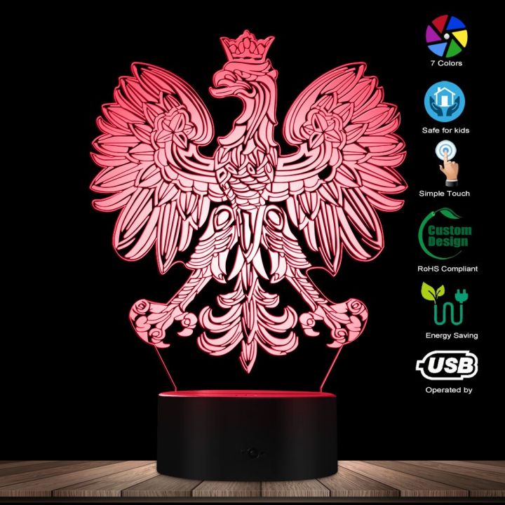Polish%20Coat%20of%20Arms%20Polska%203D%20Optical%20illusion%20USB%20Light%20Home%20Decor%20Patriotic%20Polish%20Eagle%20Falcon%20LED%20Novelty%20Desk%20Night%20Lamp%20-%20Image%205