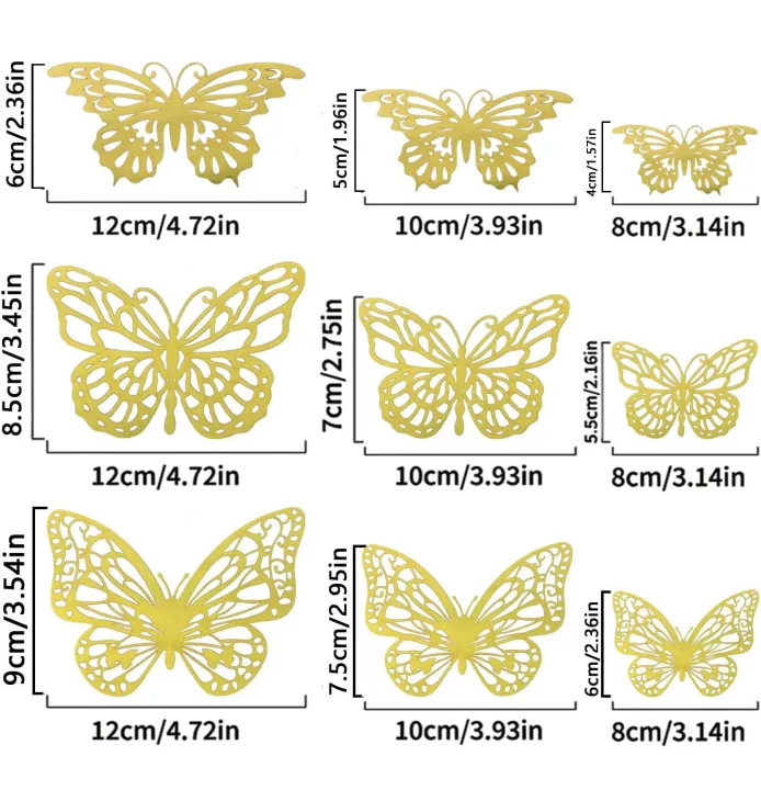 Gold%20Butterflies%20for%20Party,%20Birthday,%20Cake%20Decorations,%20Removable%20Stickers%20for%20Wedding%20Room%20Flower%20Decor%20-%20Image%202