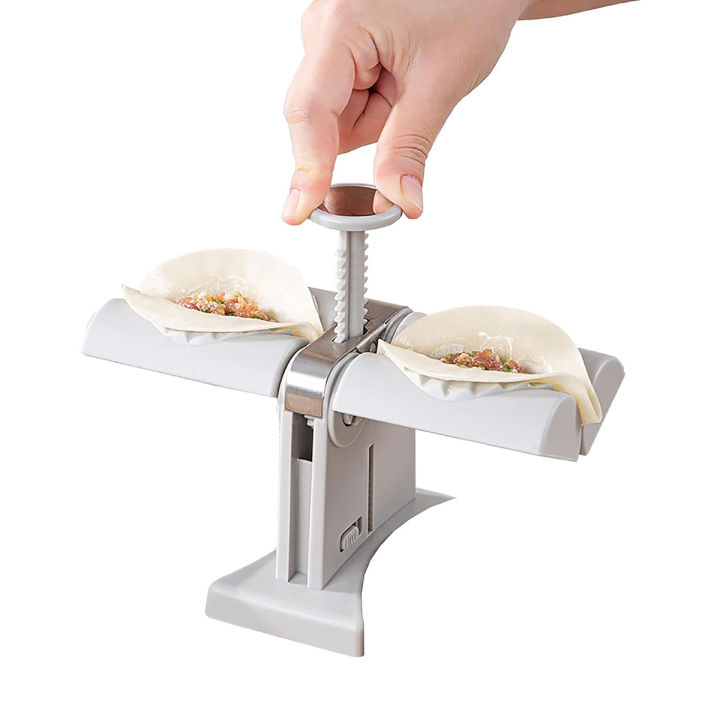 Automatic Dumpling Maker Household Double Head Automatic Dumpling Maker Press Mold Making Tool Easy to Use for Dumplings
