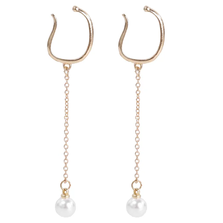 Fashion%20Korean%20Vintage%20Non-piercing%20Pearl%20Tassel%20Ear%20Hook%20Long%20Hanging%20Drop%20Earrings%20Jewellery%20Gift%20For%20Women%20-%20Image%209