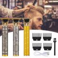 T9 Electric Hair Clipper Trimmer Hairdresser Aluminum Alloy Oil Shaving Head Electric Pusher Carving USB Hair Cutting Machine - Trimmer,asiaexpress. 