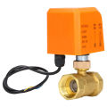 Motorized Ball Valve 2Wire 2Way NormallyOpen DN25 Brass Synchronous Motor AC220V. 