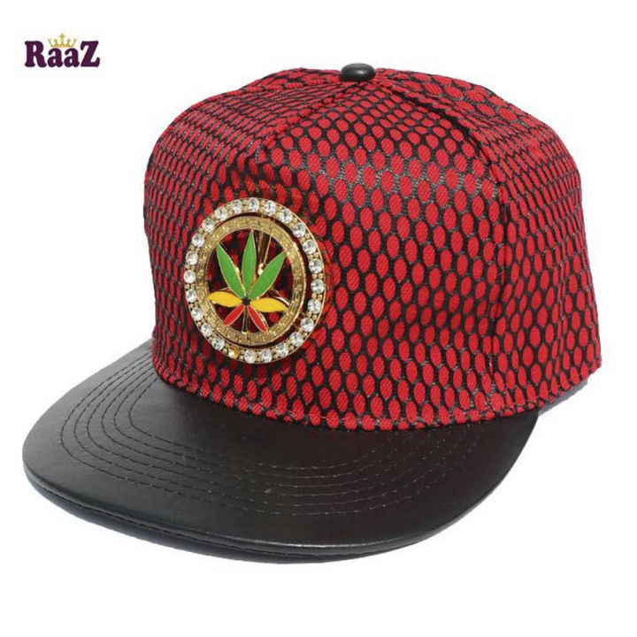 Red Metal Circle Weed Logo Adjust Logo Snapback China Cotton DJ