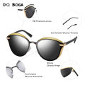 OQ BOGA 6 Styles Fashion Unisex Retro Cat Eye Frame Polarized Sunglasses Women Men Eye Protection Metal Full Rim Anti-UV Sun Glasses UV400.
