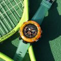 SMAEL Sport Watches Men Clock Digital LED Display Quartz Analog Stopwatch Fashion Translucent Strap Clock 8058 Male Wristwatch.