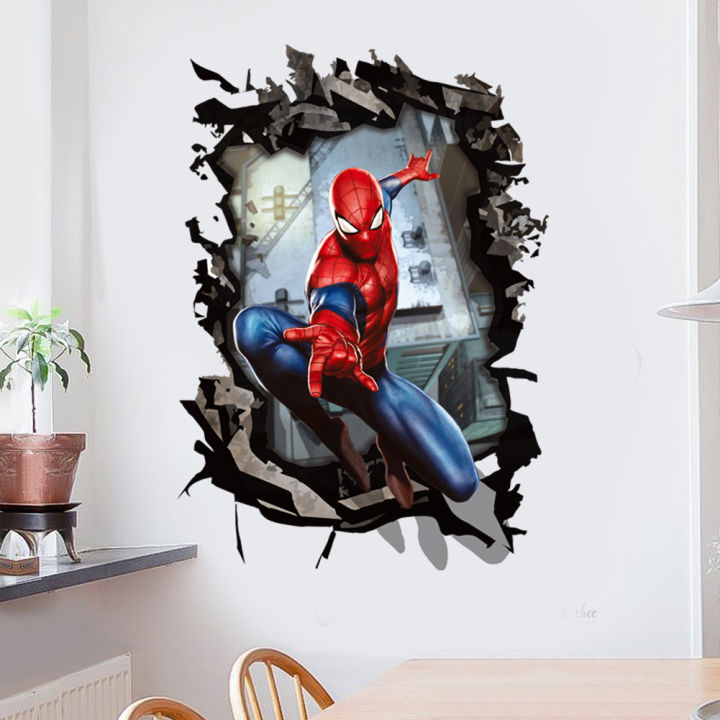 3D%20Broken%20Wall%20SpiderMan%20Marvel%20Avengers%20Wall%20Stickers%20For%20Kids%20Room%20Living%20Room%20Bedroom%20Wall%20Decoration%20SuperHero%20Movie%20Poster%20-%20Image%204