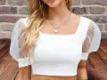 Cotton Crop Tops Short Body & Tissue Sleeve Blouse Best Qualityfull Good Stitching for Women. 