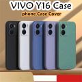 Original For VIVO Y16 Silicone Full Cover Case Solid Color Phone Case Cover.